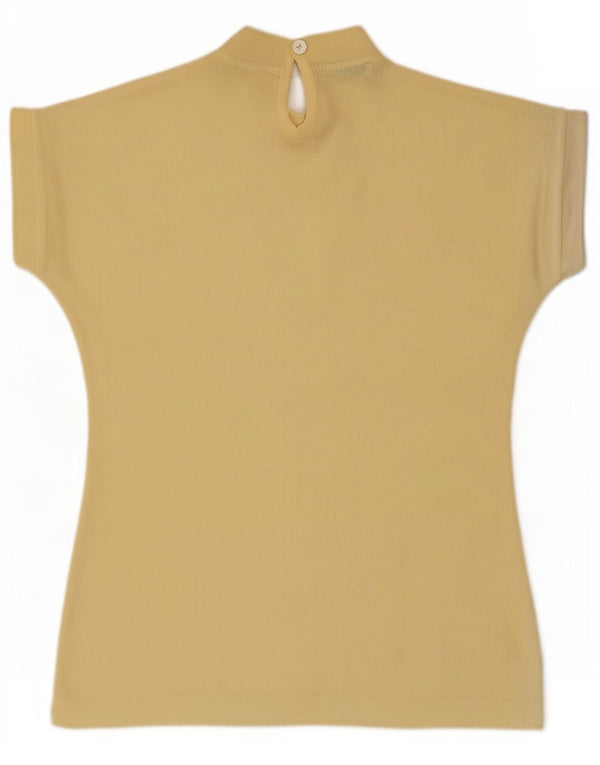 Sartoria Del Borgo Womens Blouse Top IT 42 Medium Yellow Wool
