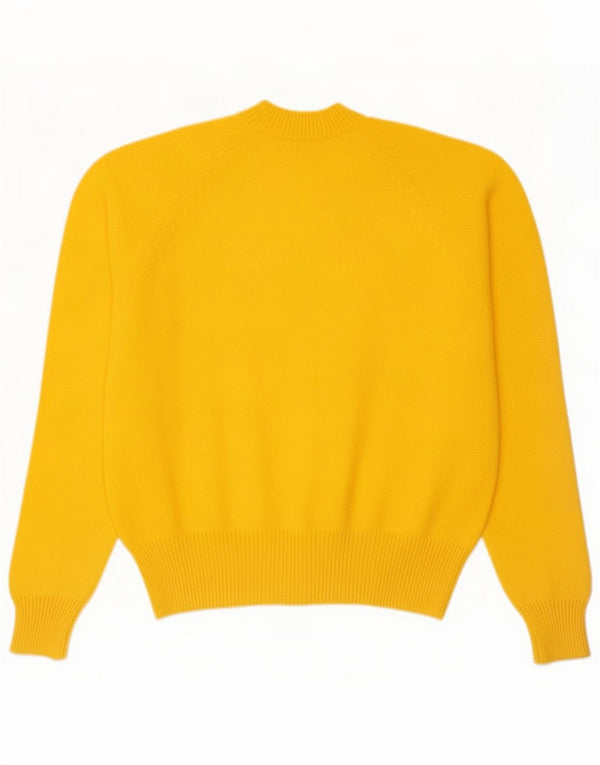 Vintage Womens Crew Neck Jumper Sweater IT 46 Large Yellow Synthetic