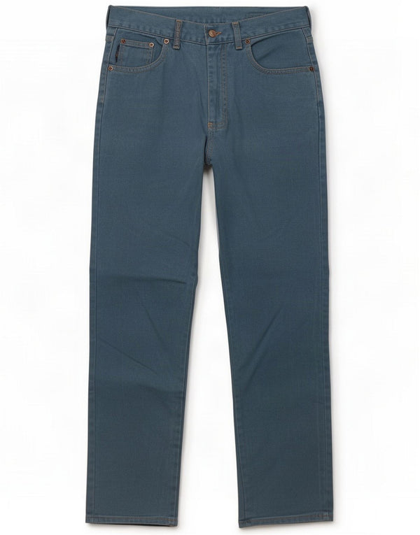 Wampum Mens Straight Casual Trousers IT 48 Medium W32 L31 Blue Cotton