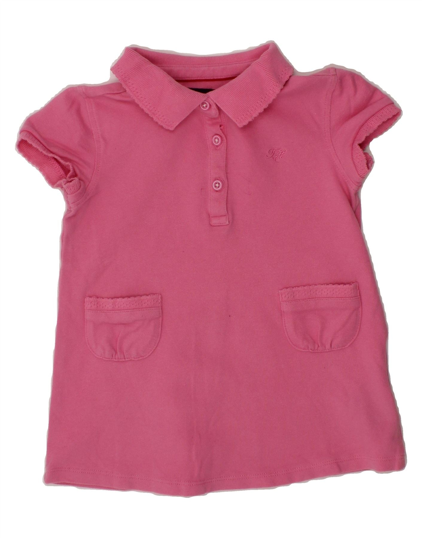 TOMMY HILFIGER Baby Girls Polo Dress 18-24 Months Pink Cotton