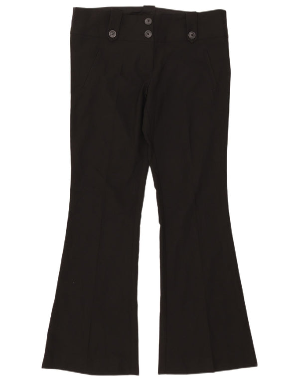Topshop Womens Flare Casual Trousers UK 14 Large W34 L31 Black Polyester