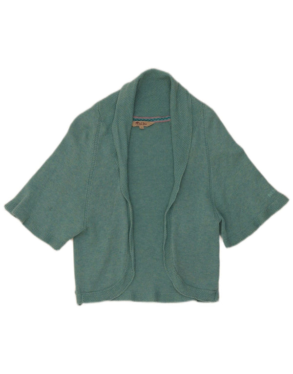 Fat Face Womens Short Sleeve Bolero Cardigan Sweater UK 10 Small Blue