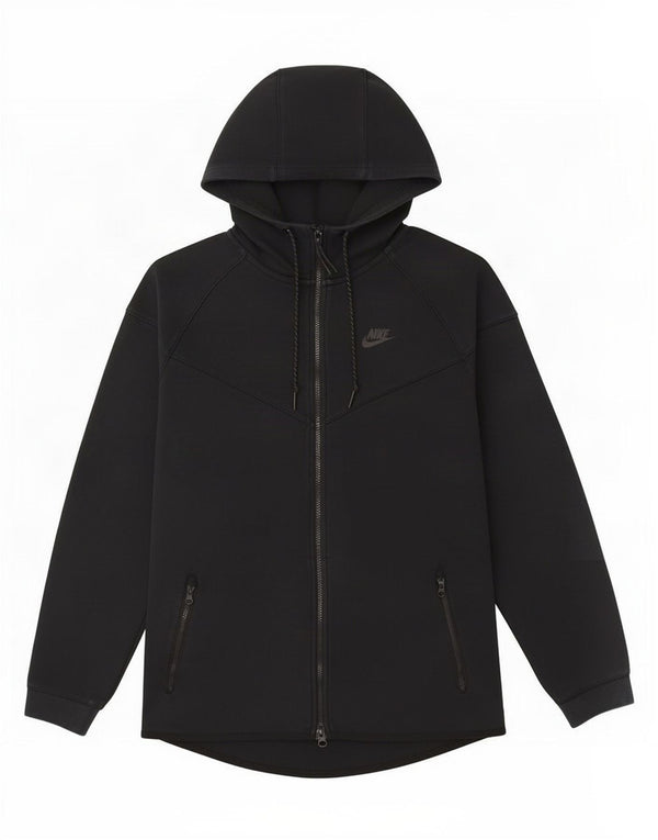 Nike Mens Zip Hoodie Sweater Large Black Cotton