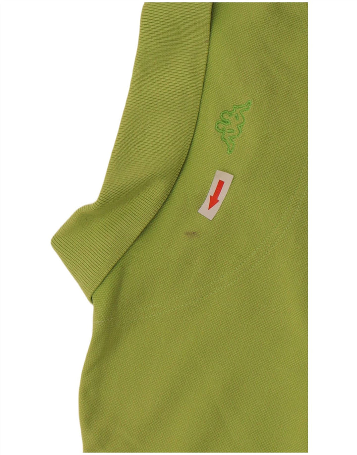 Kappa Mens Polo Shirt Large Green Cotton
