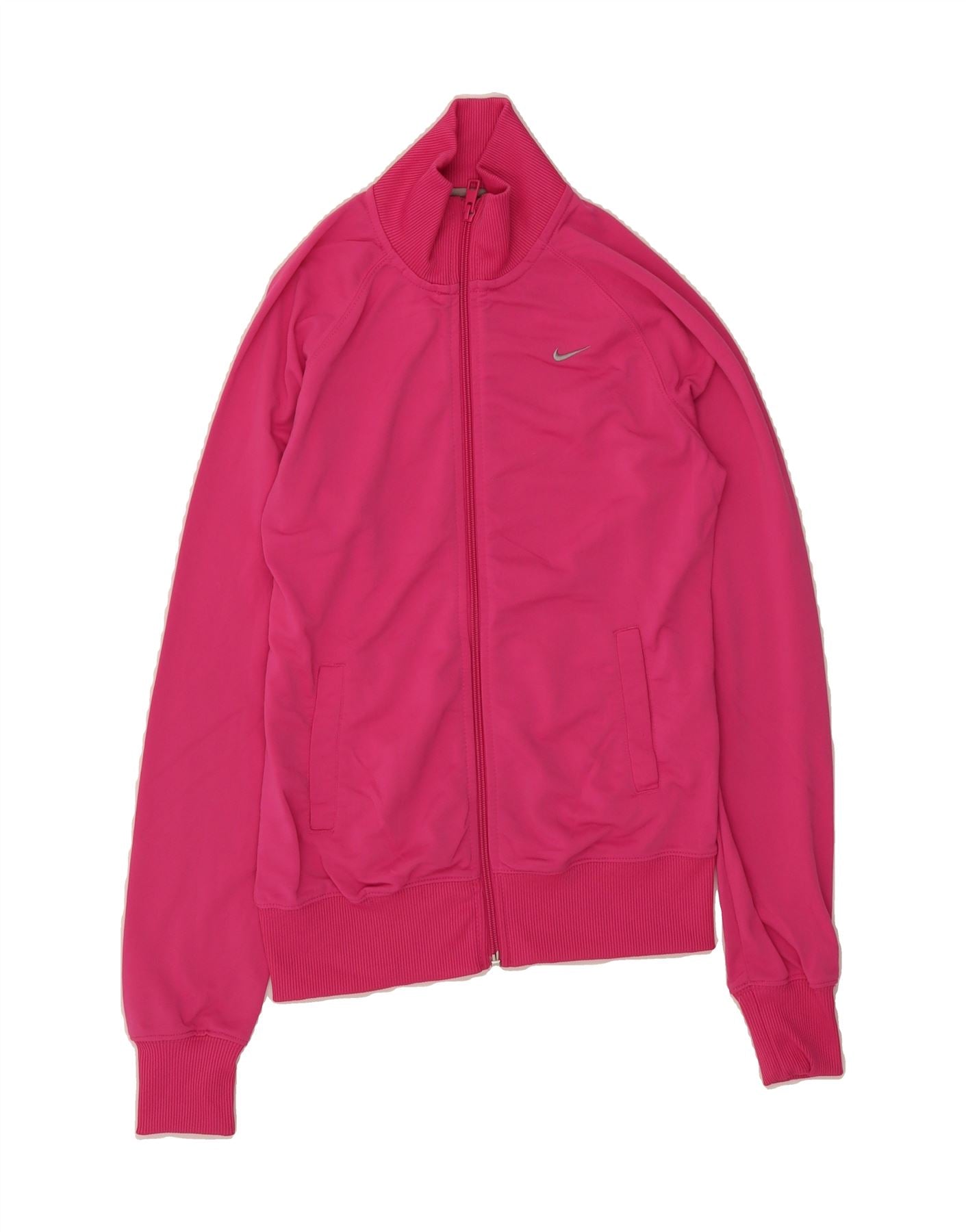 NIKE Womens Tracksuit Top Jacket UK 10 Small Pink Polyester