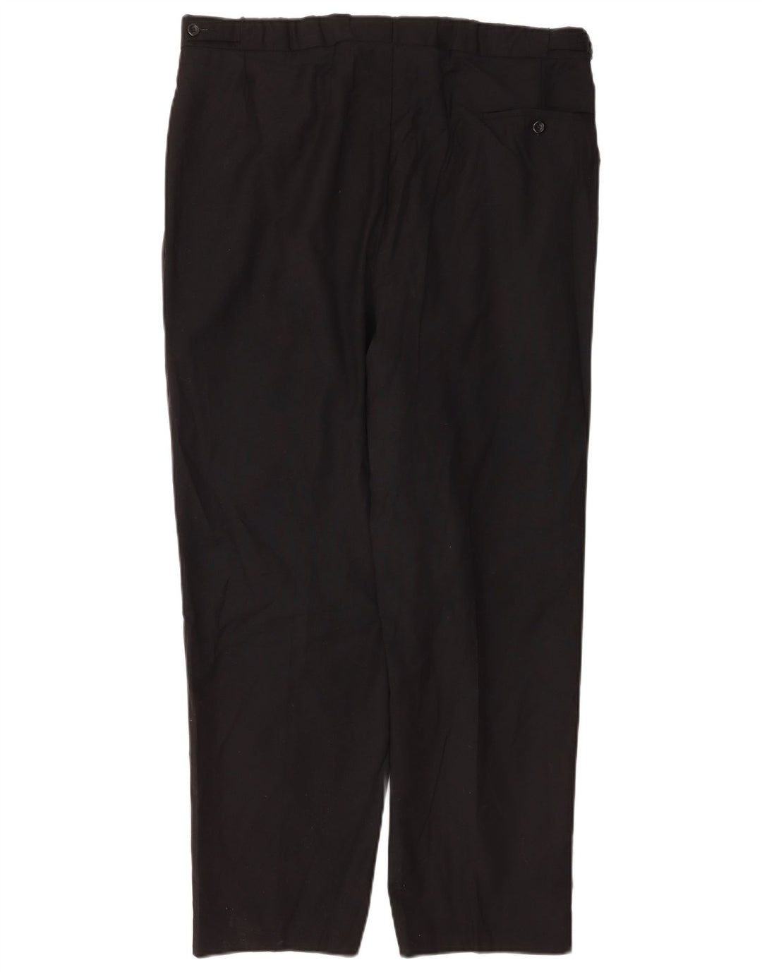 Pierre Cardin Mens Pegged Suit Trousers W38 L29 Black Wool