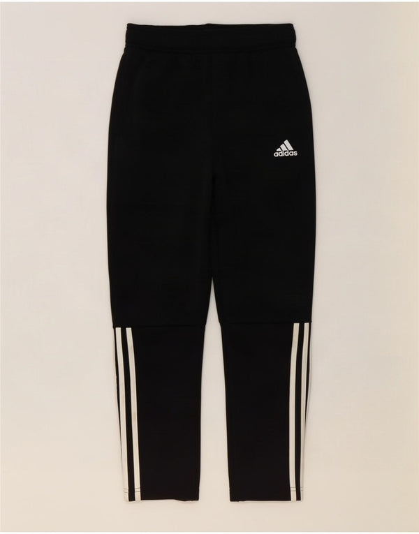 Adidas Boys Tracksuit Trousers 9-10 Years Black Polyester