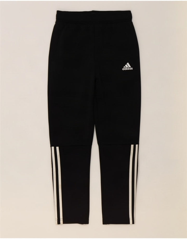 Adidas Boys Tracksuit Trousers 9-10 Years Black Polyester