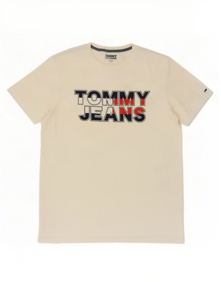 Tommy Hilfiger Mens Graphic T-Shirt Top Medium White