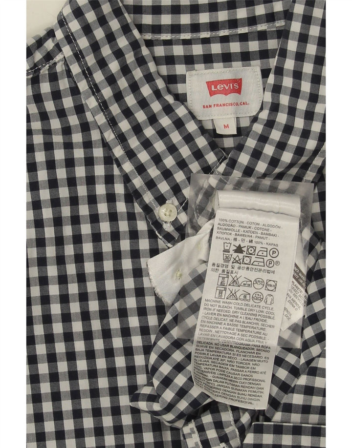 LEVI'S Mens Shirt Medium Black Gingham Cotton Vintage Levi's and Second-Hand Levi's from Messina Hembry 