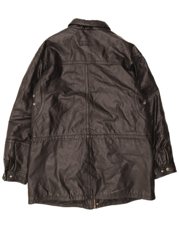 M. Flues Mens Leather Jacket UK 40 Large Black