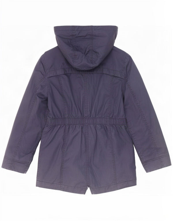 Marks & Spencer Girls Hooded Parka Jacket 11-12 Years Navy Blue Polyester