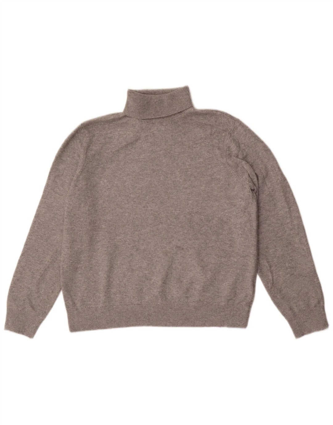 Marks & Spencer Mens Roll Neck Jumper Sweater Medium Grey Polyester