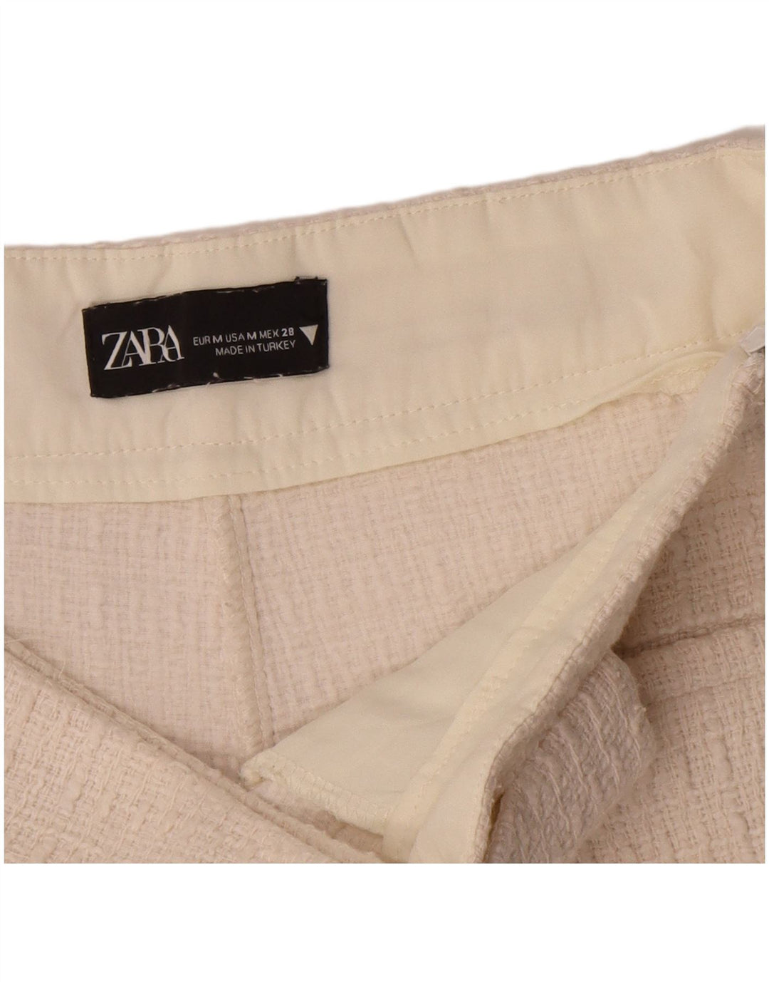 Zara Womens Casual Shorts Medium W28  White