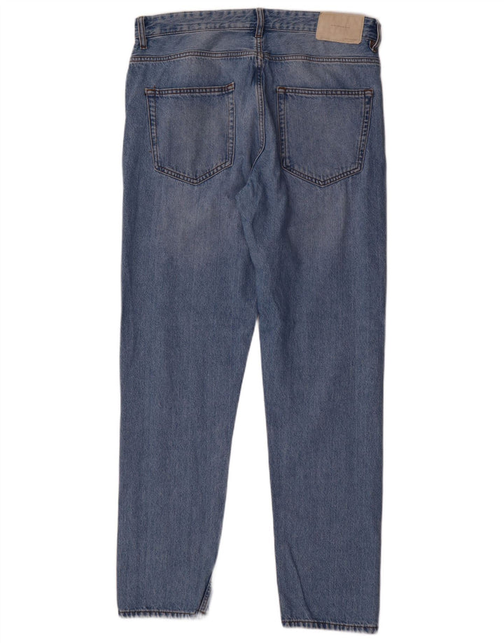 Zara Mens Straight Jeans EU 42 Large W32 L32 Blue Cotton