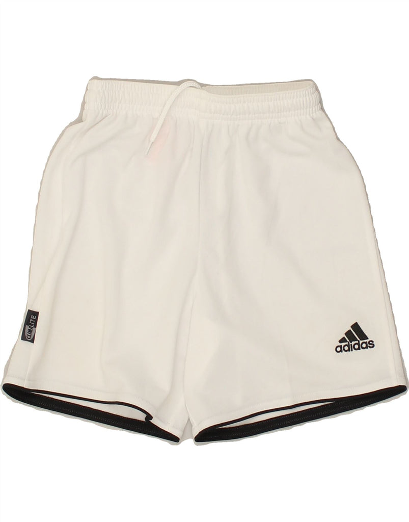 ADIDAS Boys Climalite Sport Shorts 5-6 Years 2XS  White Polyester | Vintage Adidas | Thrift | Second-Hand Adidas | Used Clothing | Messina Hembry 