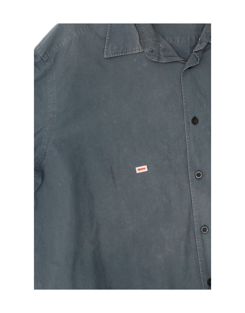 HUGO BOSS Mens Shirt XL Blue Cotton Vintage Hugo Boss and Second-Hand Hugo Boss from Messina Hembry 