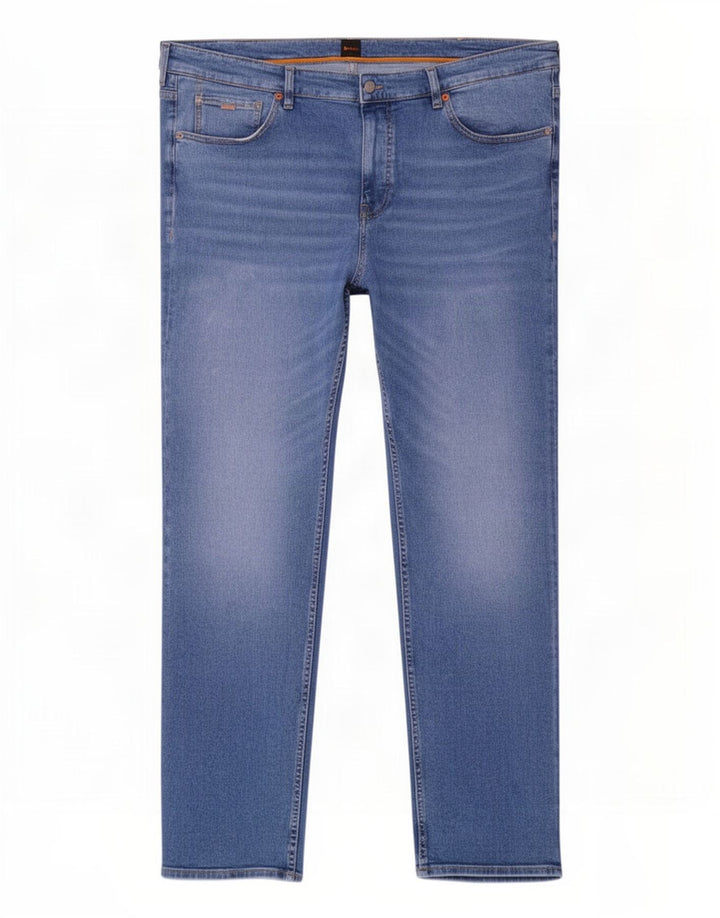 Hugo Boss Mens Straight Jeans W44 L32 Blue Cotton