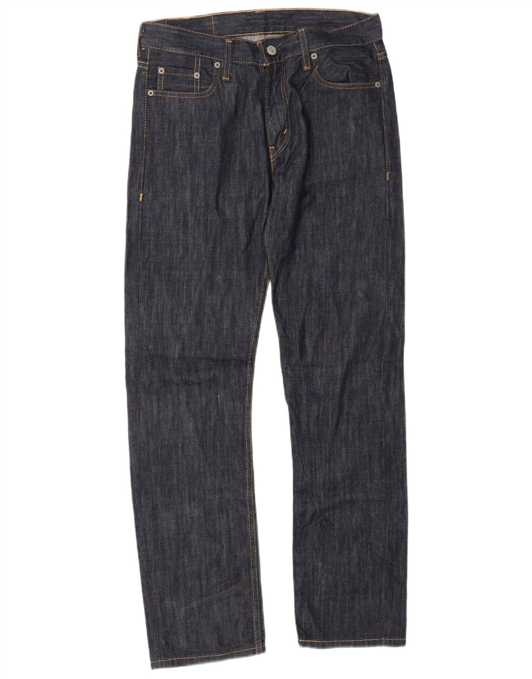 LEVI'S Mens 513 Slim Straight Jeans W30 L32 Navy Blue Cotton