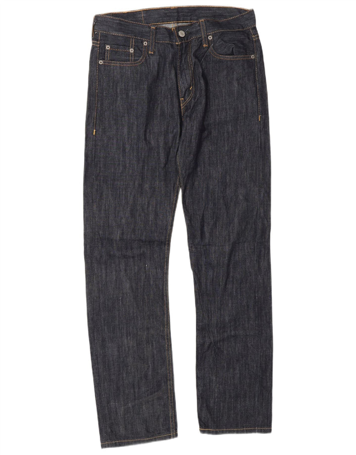 LEVI'S Mens 513 Slim Straight Jeans W30 L32 Navy Blue Cotton