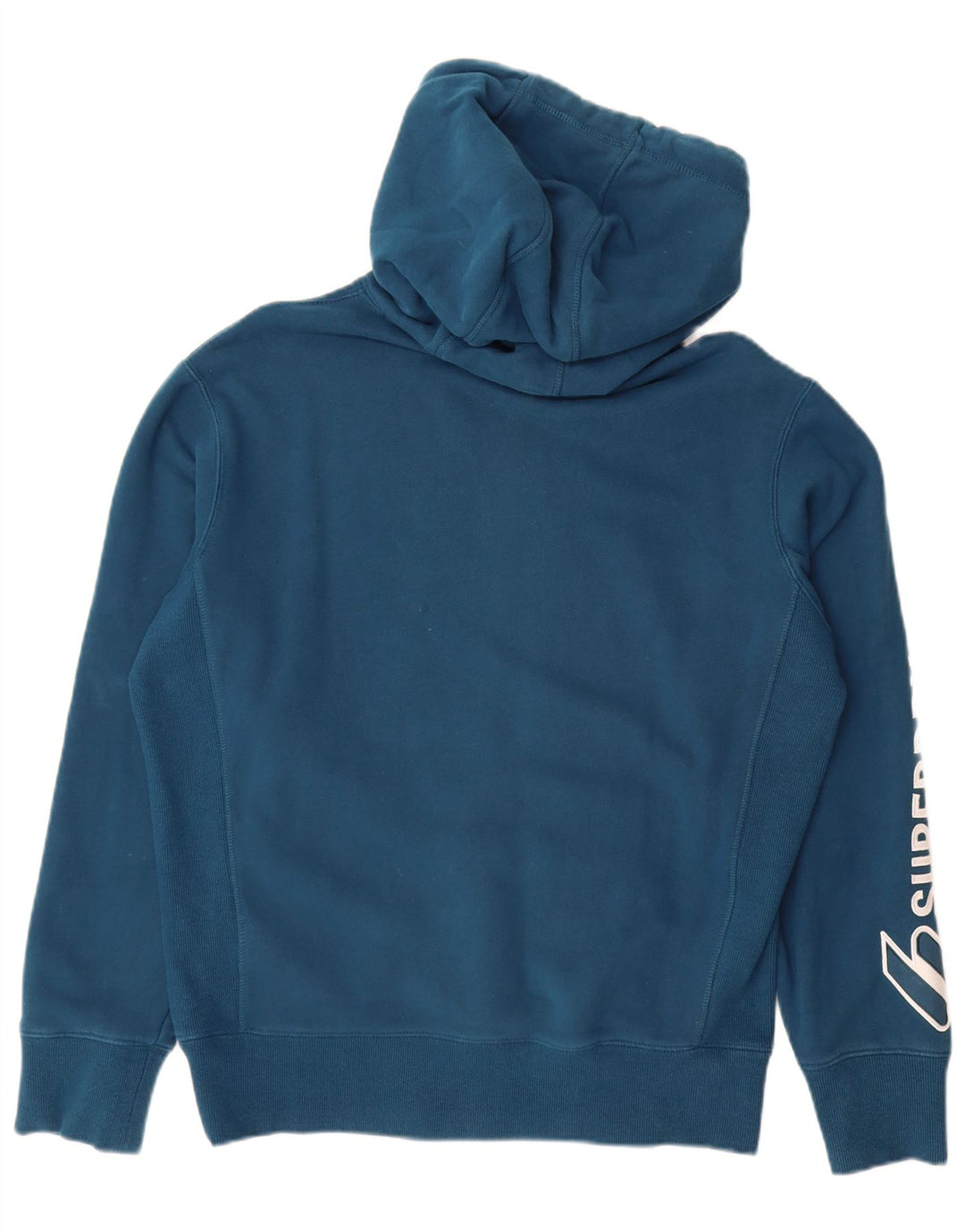 SUPERDRY Mens Graphic Hoodie Jumper Small Blue Cotton