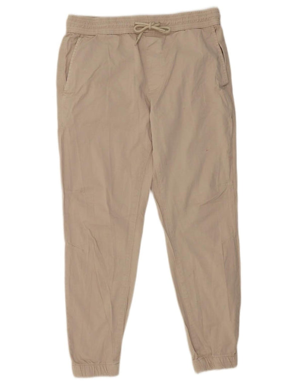 Zara Mens Joggers Chino Trousers Medium W32 L27 Beige Cotton