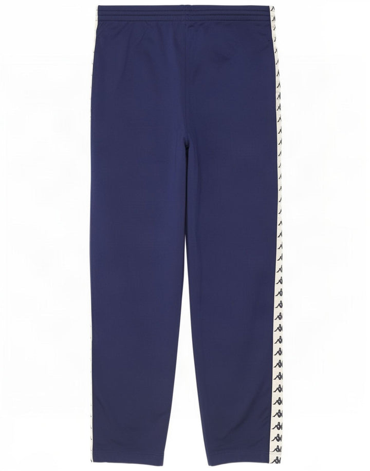 Kappa Mens Graphic Tracksuit Trousers Medium Navy Blue Colourblock