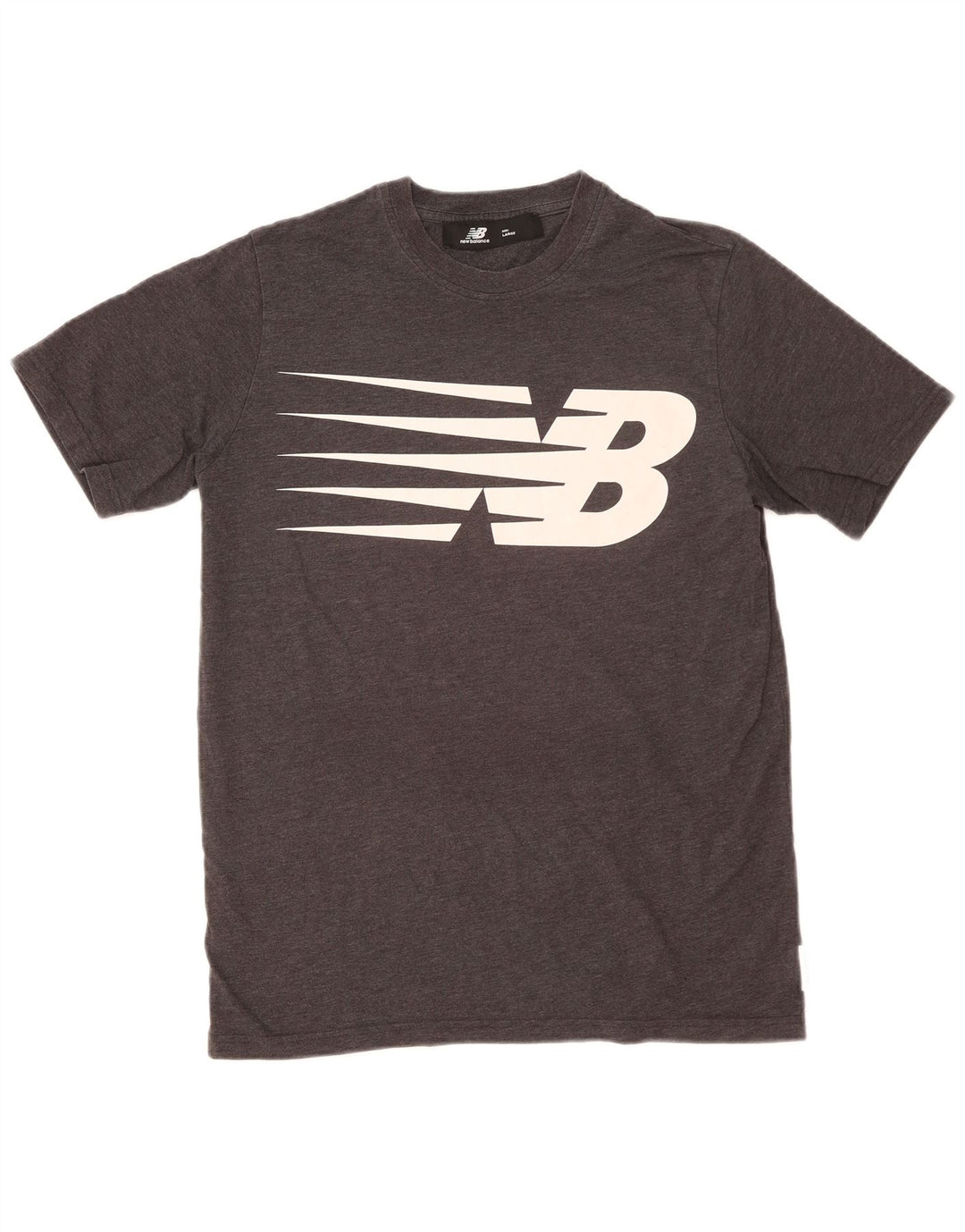 New Balance Mens Graphic T-Shirt Top Large Grey Flecked