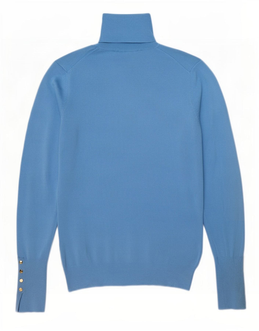 Zara Womens Roll Neck Jumper Sweater UK 12 Medium Blue Viscose