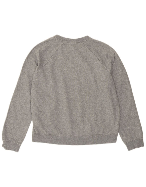 Nike Womens Loose Fit Sweatshirt Jumper UK 12 Medium Grey Cotton