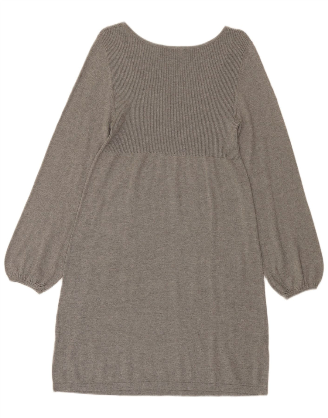 Oasis Womens Jumper Dress UK 14 Large Grey Cotton