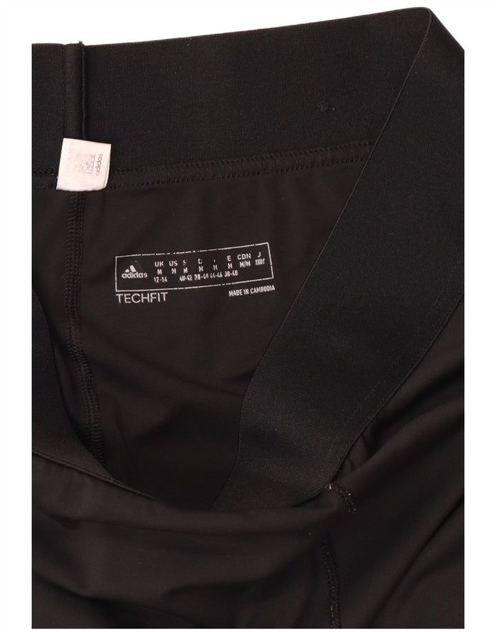 Adidas Womens Tech Fit Graphic Leggings UK 12/14 Medium  Black