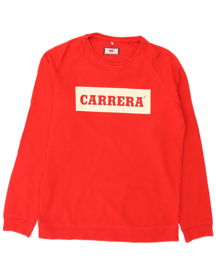 Carrera Mens Graphic Regular Fit Sweatshirt Jumper Medium Red Cotton