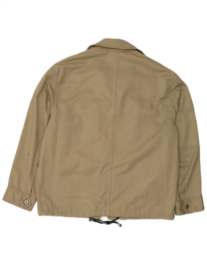 American Legend Mens Utility Jacket UK 38 Medium Beige Cotton