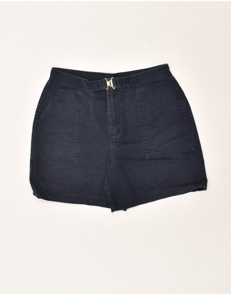 CHAPS Womens Casual Shorts US 8 Medium  W31  Navy Blue Cotton | Vintage Chaps | Thrift | Second-Hand Chaps | Used Clothing | Messina Hembry 