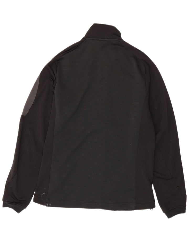 Adidas Mens Tracksuit Top Jacket UK 40/42 Medium Black Polyester