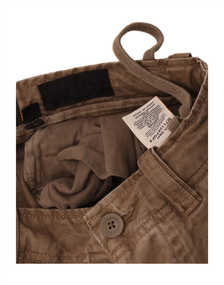 Superdry Mens Cargo Shorts W29 Small Brown Cotton