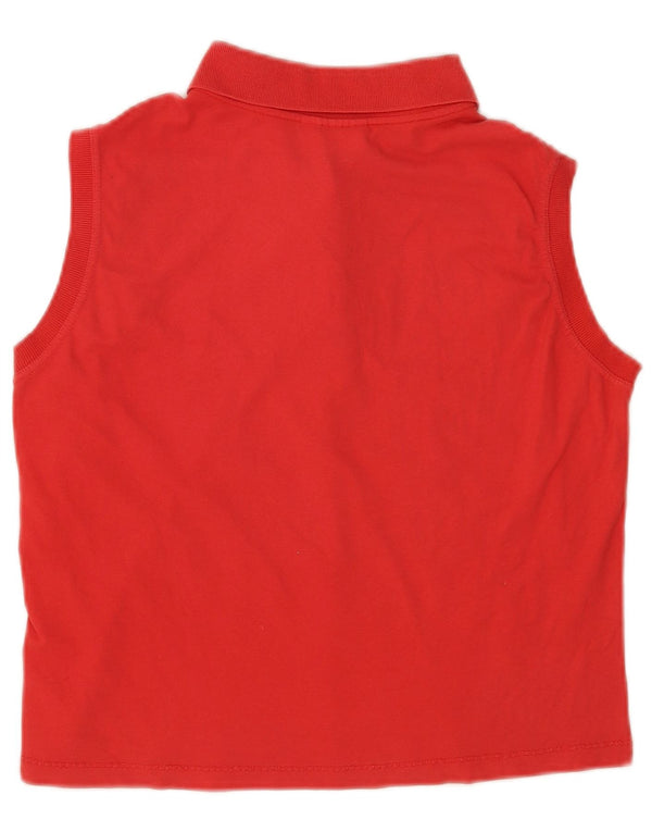 AUSTRALIAN L'ALPINA Womens Sleeveless Polo Shirt IT 52 2XL Red