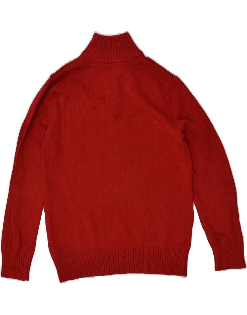 NAUTICA Boys Zip Neck Jumper Sweater 10-11 Years Medium Red Cotton | Vintage Nautica | Thrift | Second-Hand Nautica | Used Clothing | Messina Hembry 