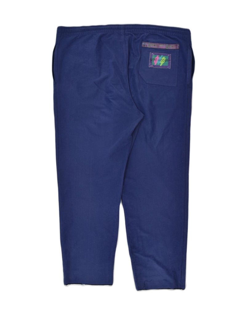 GREAT ESCAPES Womens Tracksuit Trousers IT 50 XL Blue Polyester | Vintage | Thrift | Second-Hand | Used Clothing | Messina Hembry 