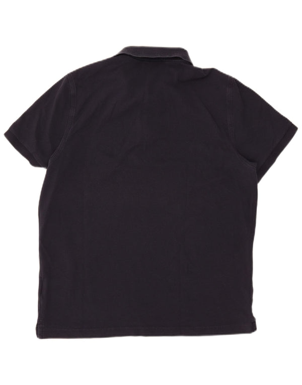 Gant Mens Regular Fit Polo Shirt Large Navy Blue Cotton