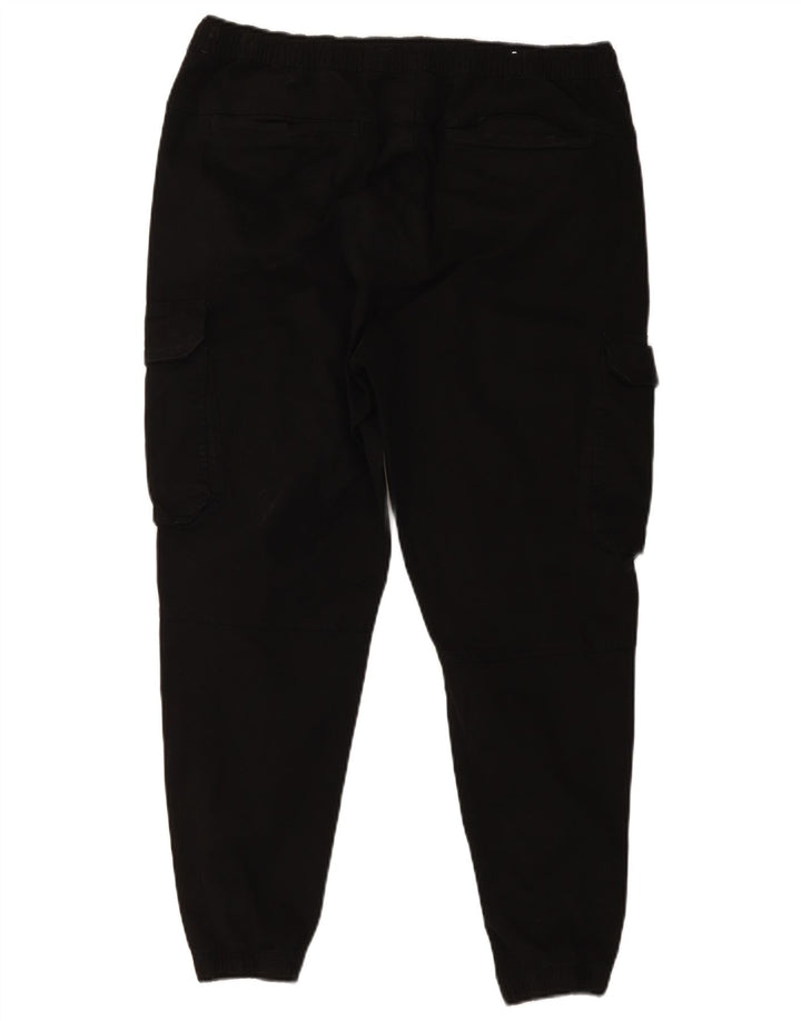 Zara Mens Joggers Cargo Trousers XL W34 L26 Black