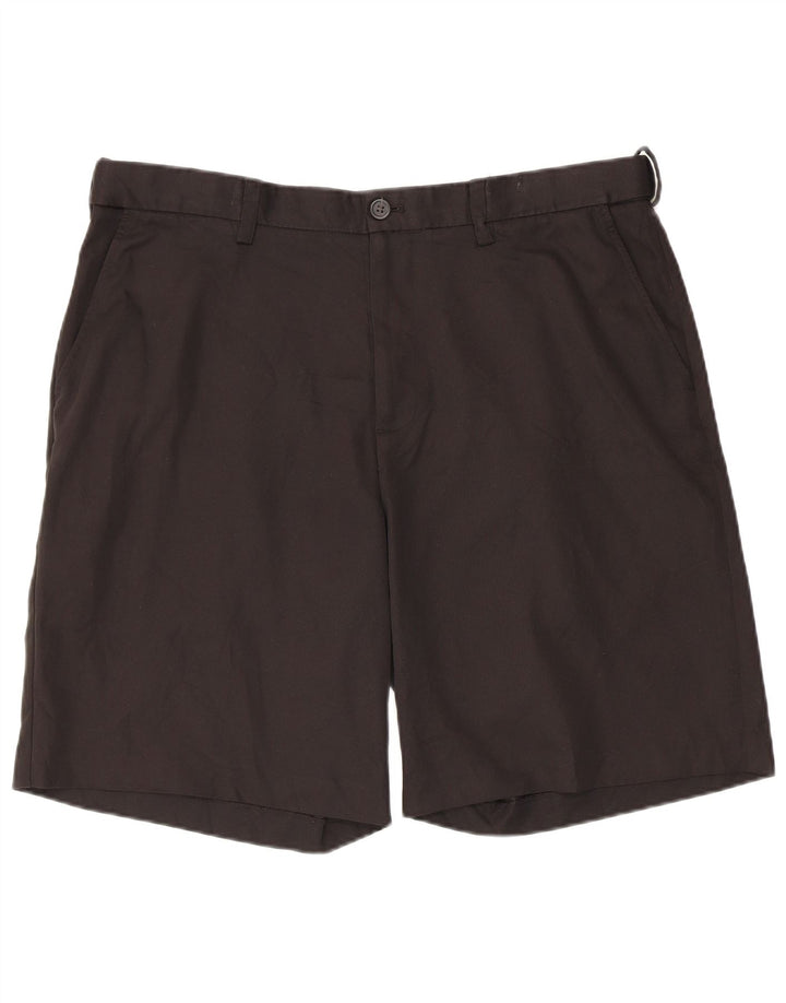 Izod Mens Chino Shorts W38 XL Black Polyester
