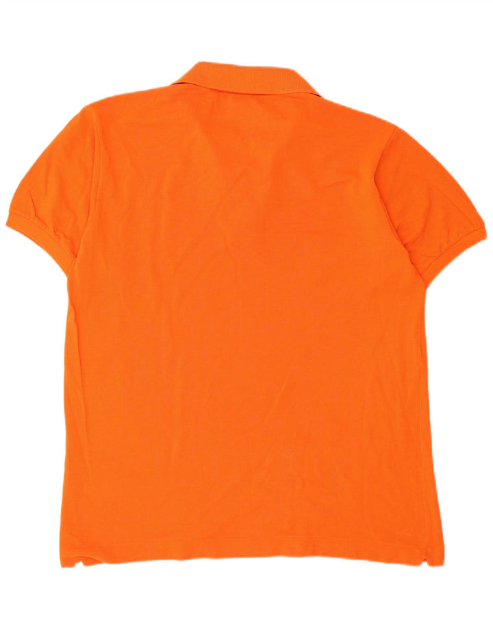 Lacoste Mens Polo Shirt Size 4 Medium Orange Cotton