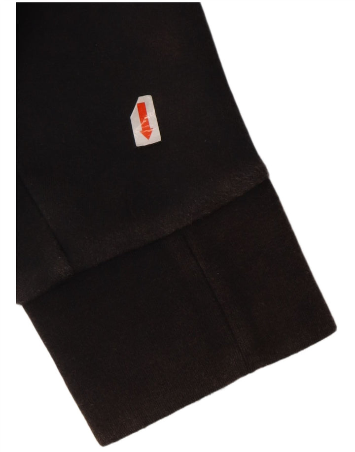 Adidas Mens Zip Hoodie Sweater Small Black Striped Cotton