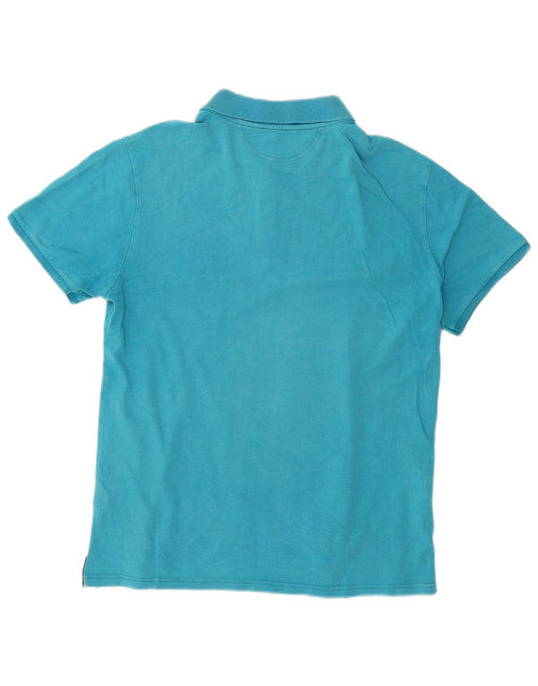 Champion Mens Easy Fit Polo Shirt Large Blue Cotton