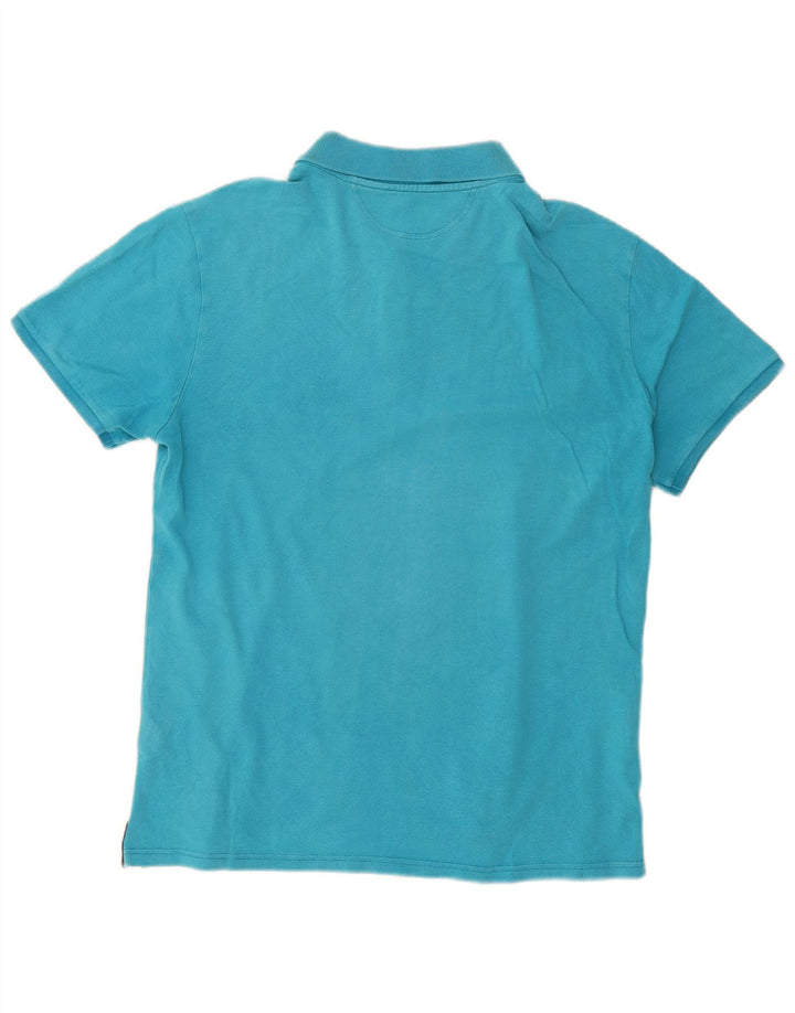 Champion Mens Easy Fit Polo Shirt Large Blue Cotton