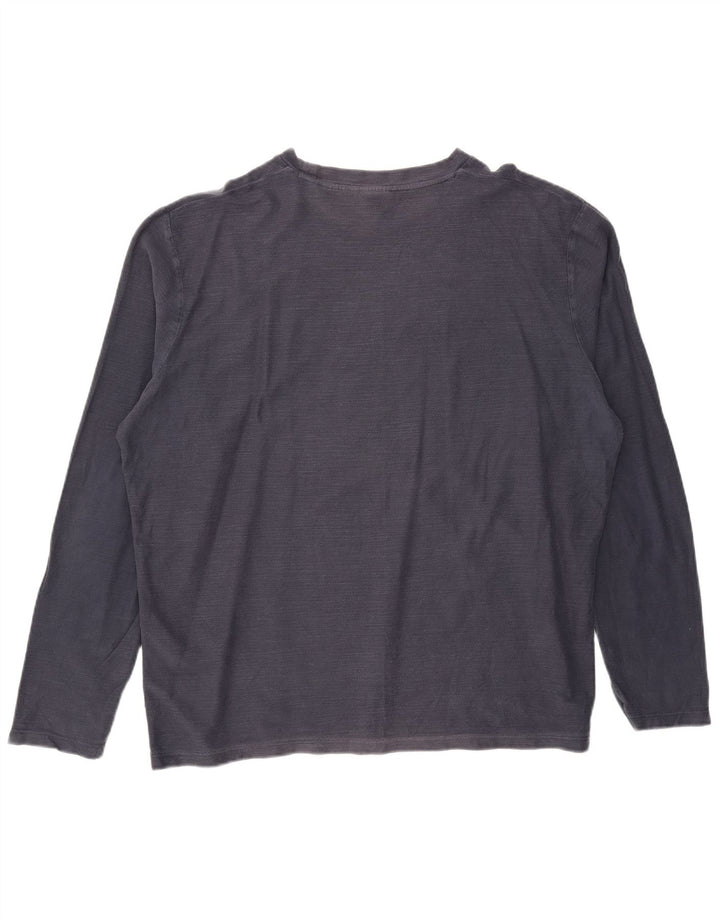 Jack & Jones Mens Graphic Top Long Sleeve XL Navy Blue Cotton