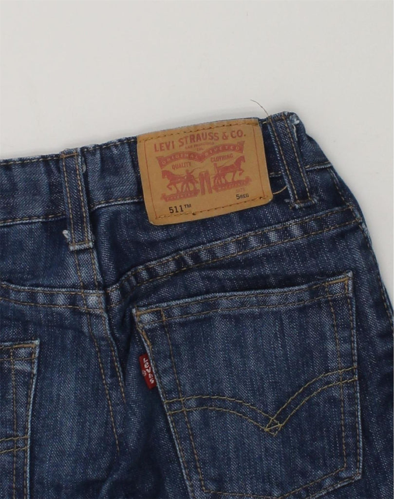 LEVI'S Boys 511 Slim Jeans 4-5 Years W22 L19 Navy Blue Cotton | Vintage Levi's | Thrift | Second-Hand Levi's | Used Clothing | Messina Hembry 