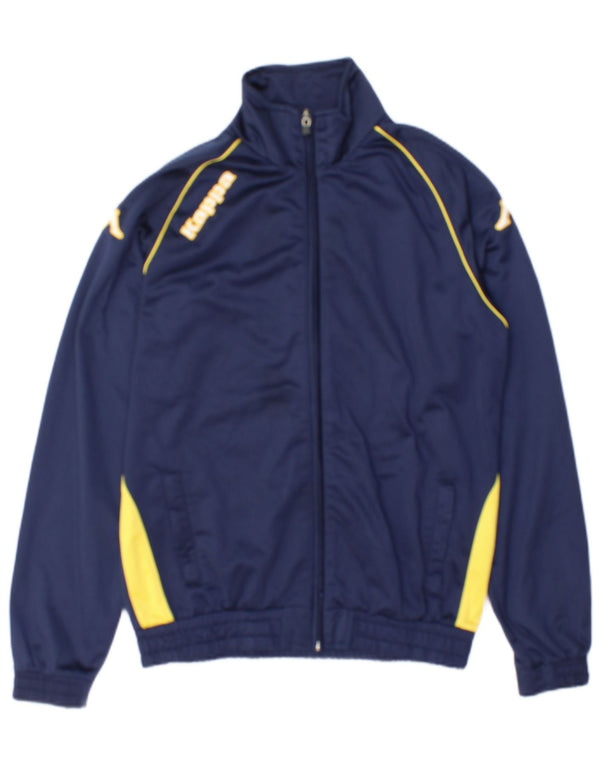 Kappa Boys Graphic Tracksuit Top Jacket 13-14 Years Navy Blue Colourblock